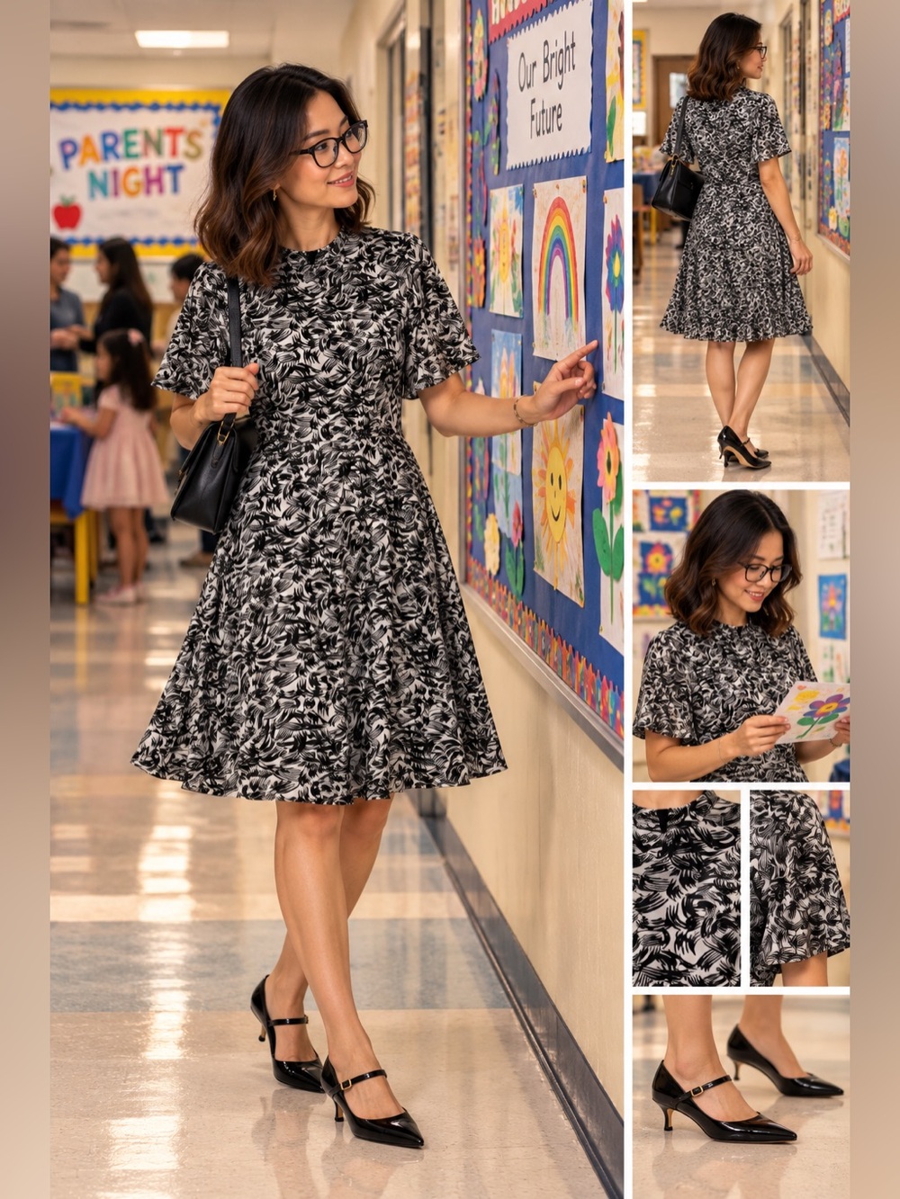 YAS high neck full skirt cocktail dress